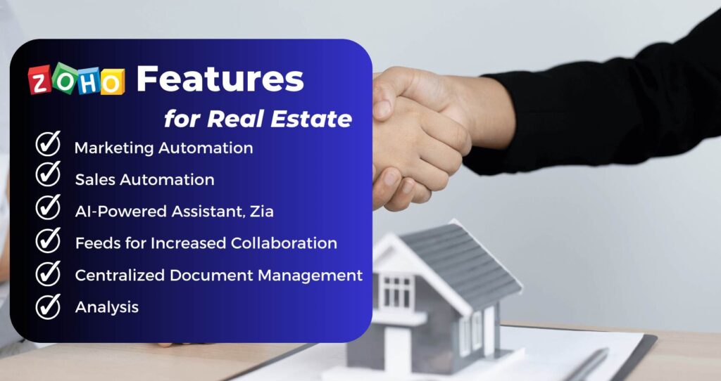 Zoho crm features for property business